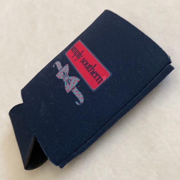 {NWT} Koozie | Simply Southern Logo Nautical Anchor Pattern Bow Tie Can Holder - Picture 6 of 15